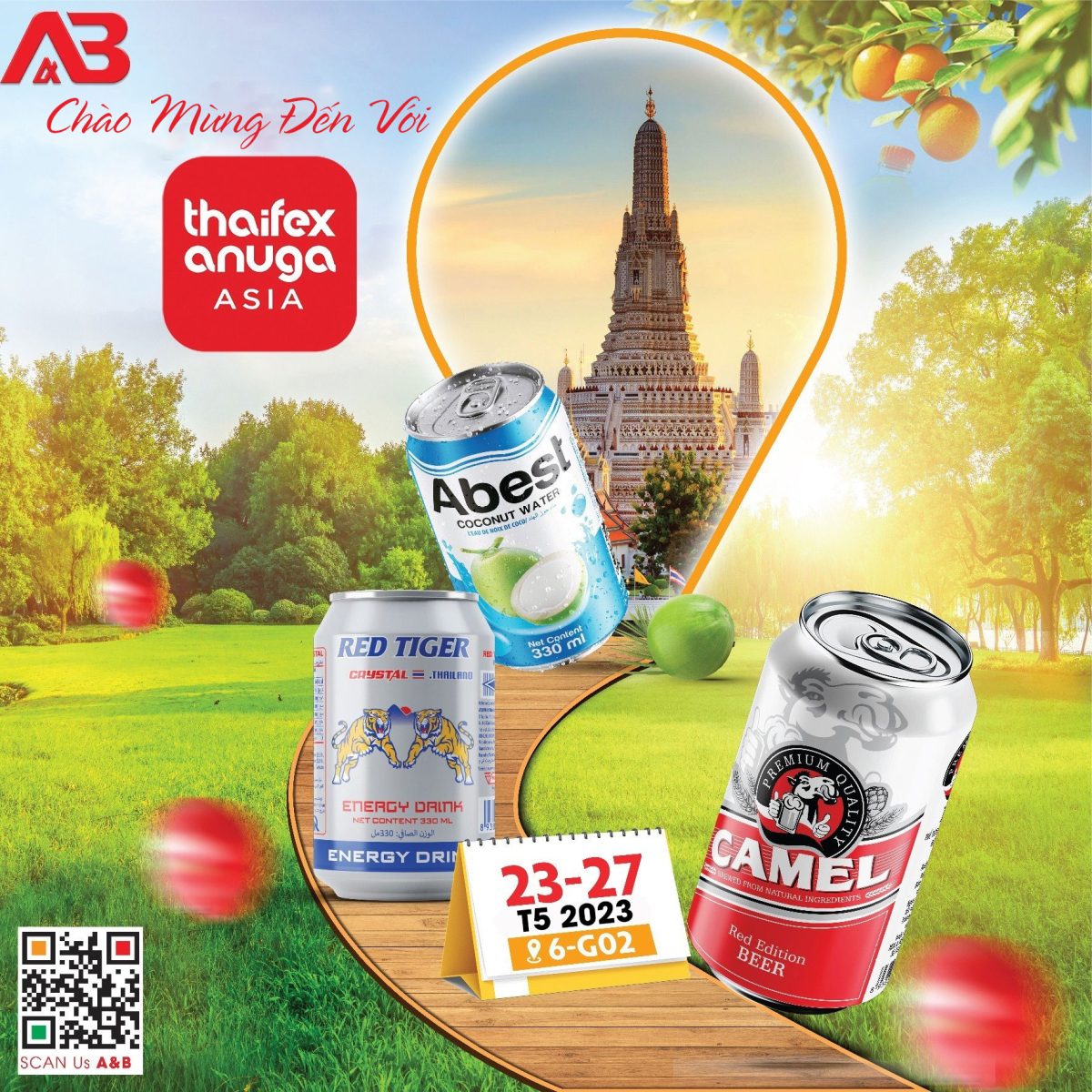 A&B Vietnam tham gia hội chợ thực phẩm và đồ uống hàng đầu châu Á Thaifex 2023 A&B Vietnam tham gia hội chợ thực phẩm và đồ uống hàng đầu châu Á Thaifex 2023
